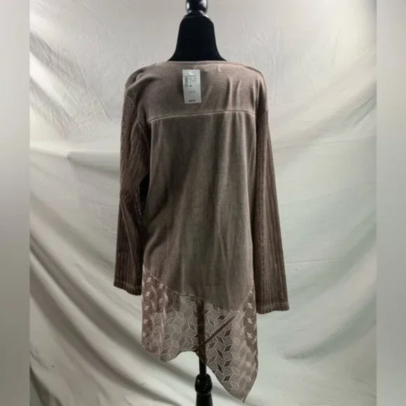 Floral Lace Tunic Brown NWT - Picture 4 of 6